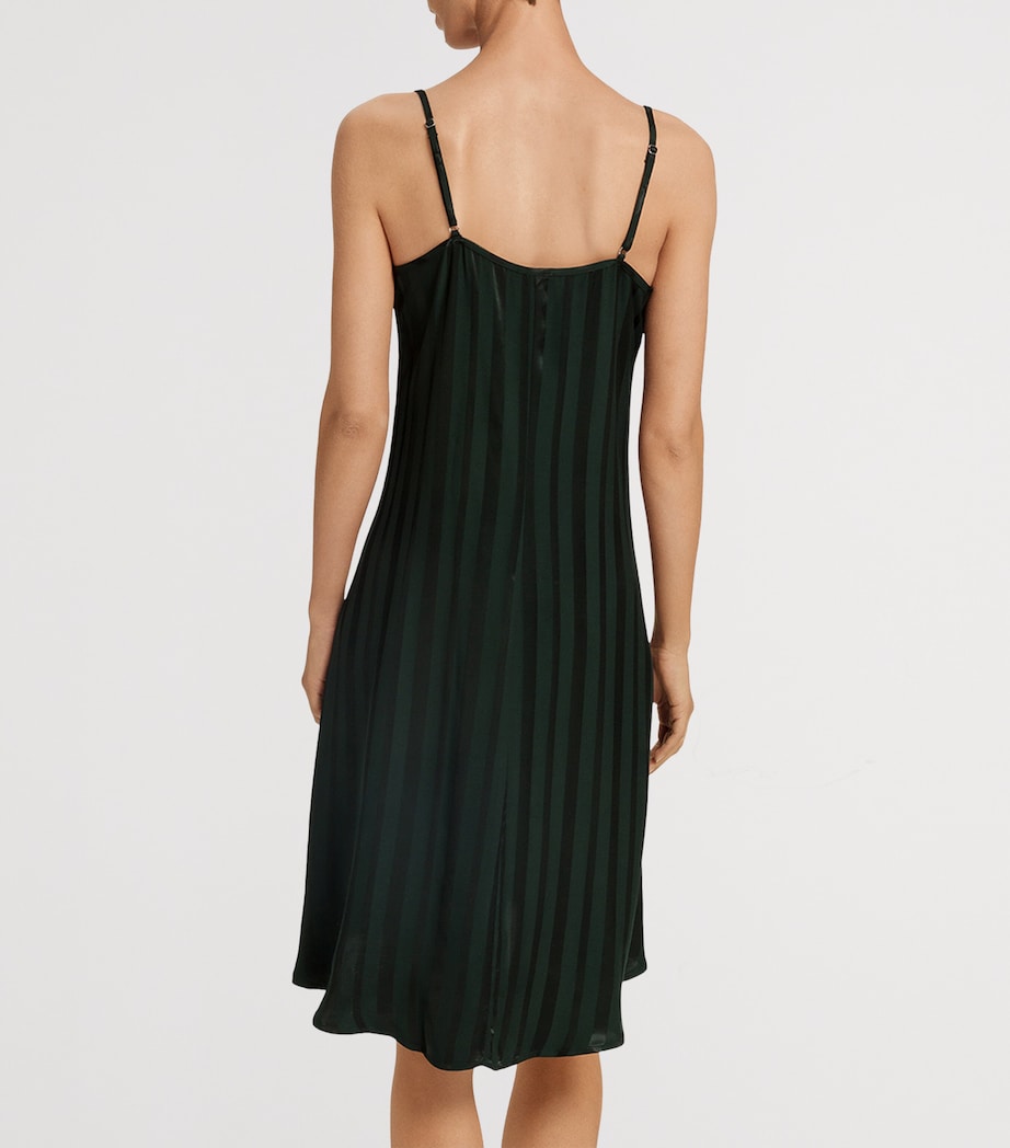 Green Stripe Indra Mini Slip Dress