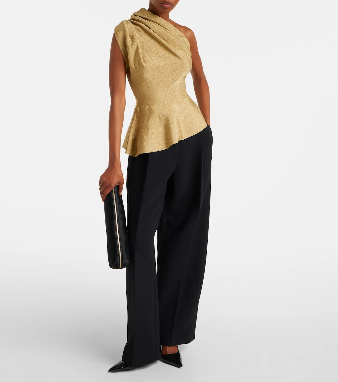 Khaite - Aimee one-shoulder lamé top
