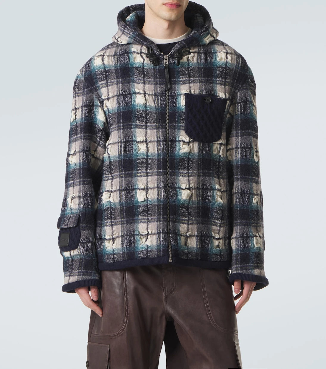 Loewe - Plaid wool and linen jacket