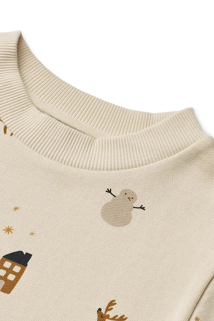 Liewood Thora Desenli Çocuk Pamuklu Sweatshirt