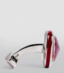 Sterling Silver and Ruby Square Cufflinks
