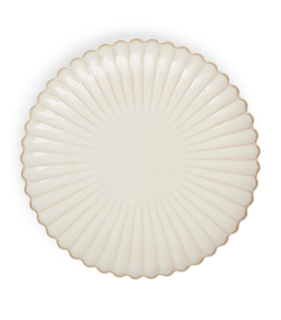 Set of 4 Shell Bread Plates (16cm) CREAM