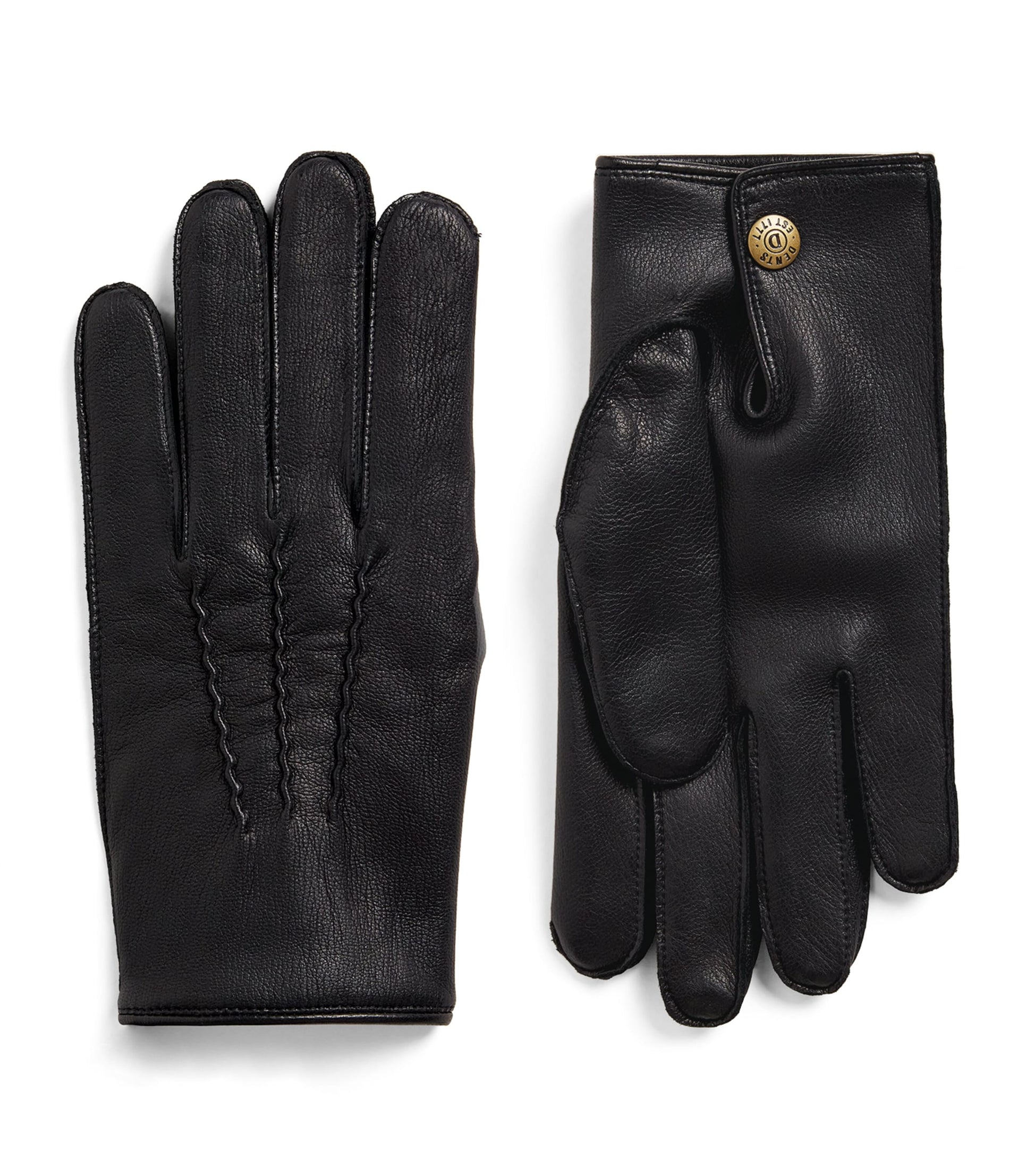 DENTS Deerskin Cashmere-Lined Eton Gloves