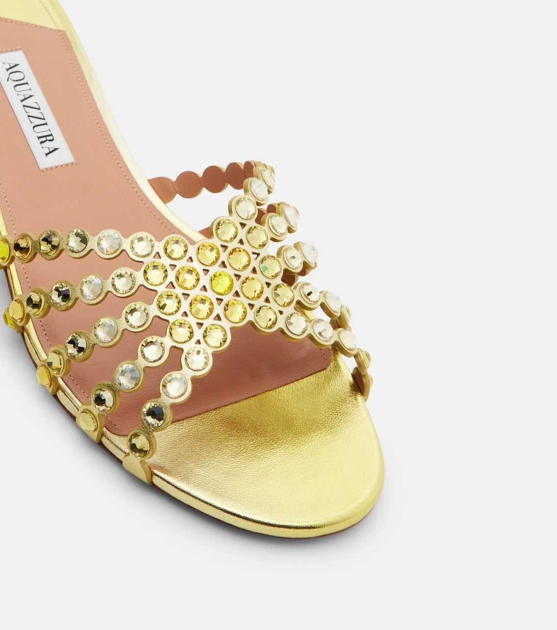 Aquazzura - Tequila embellished leather sandals