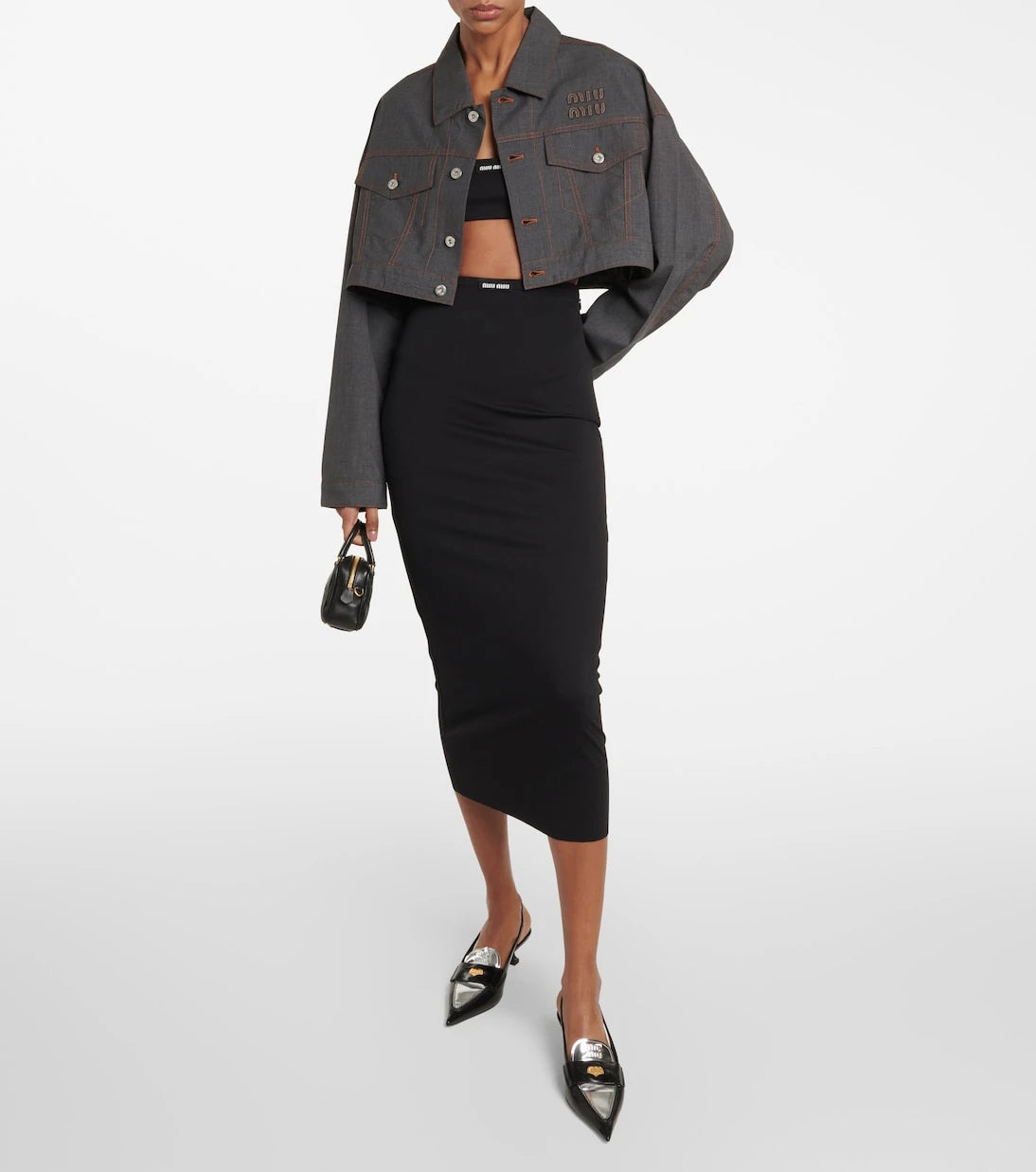 Miu Miu - Cropped virgin wool jacket