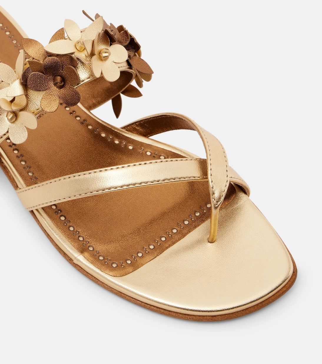 Manolo Blahnik - Fiosa metallic leather sandals
