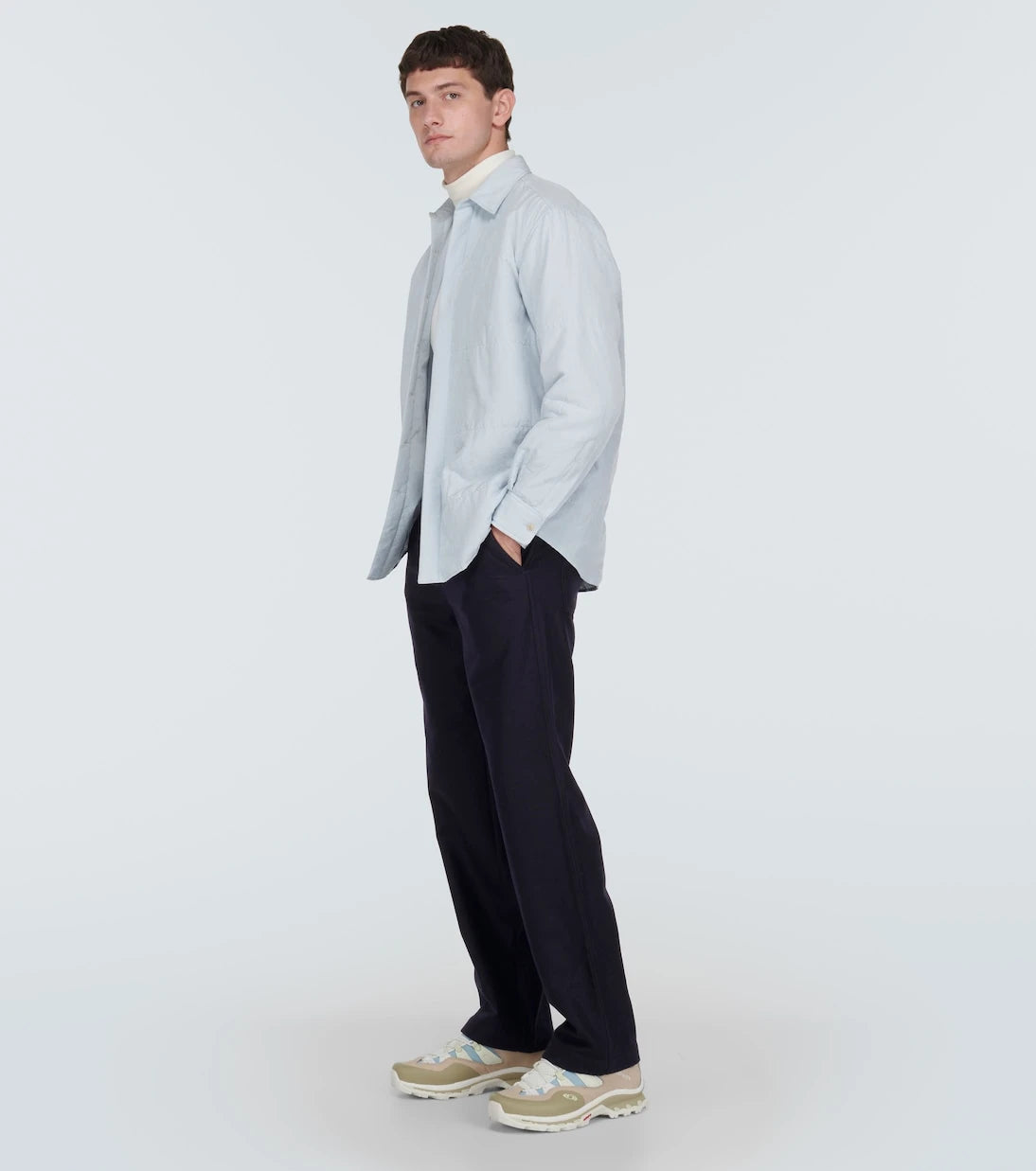 GR10K - Straight leg wool-blend pants