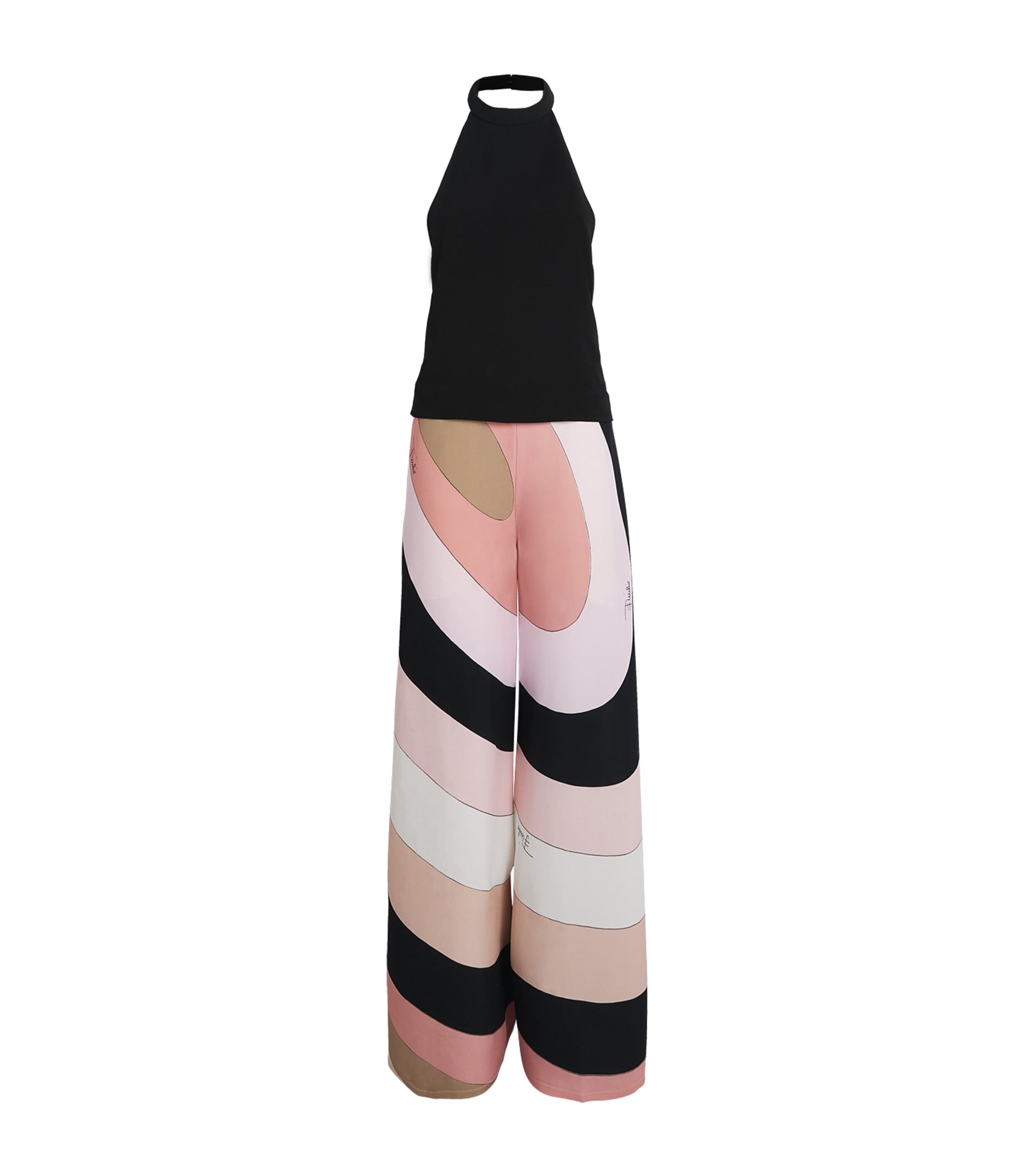 PUCCI Multi Iride Print Halterneck Jumpsuit