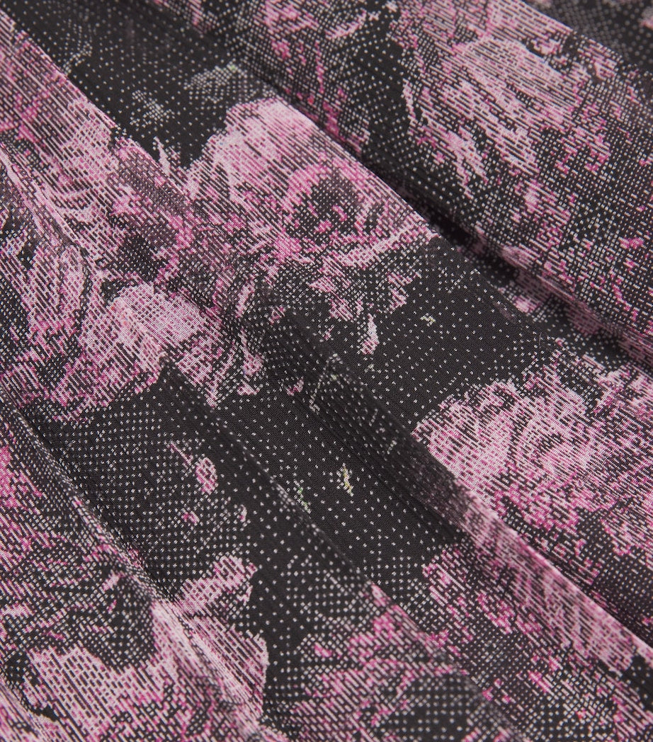 Tory Burch Pink Silk Printed Midi Dress