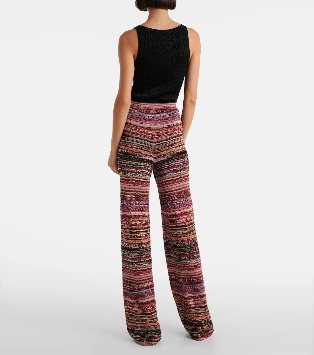 Missoni - Zigzag striped lamé flared pants