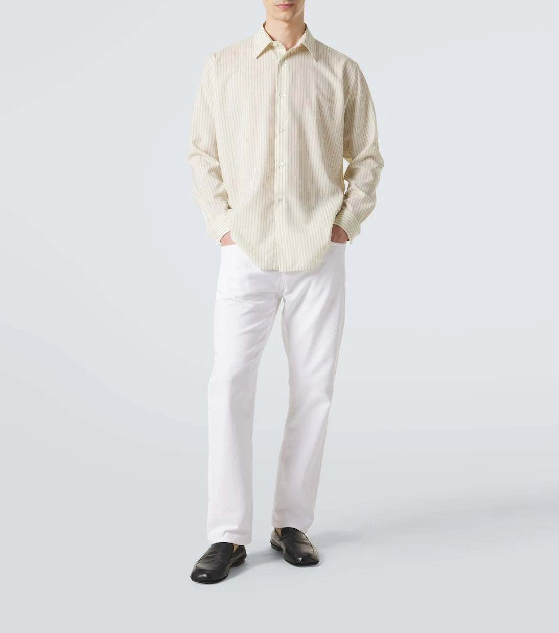 Auralee - Striped wool shirt