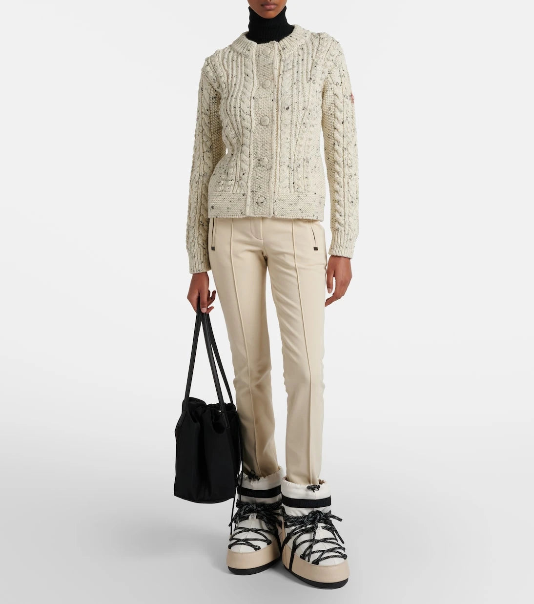 Moncler Grenoble - Cable-knit wool cardigan