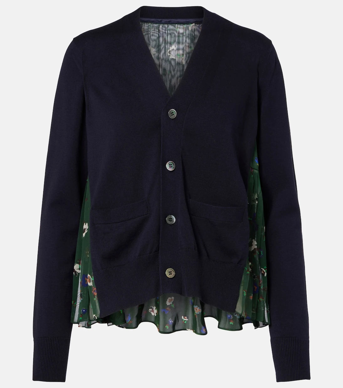 Sacai - Floral cotton cardigan