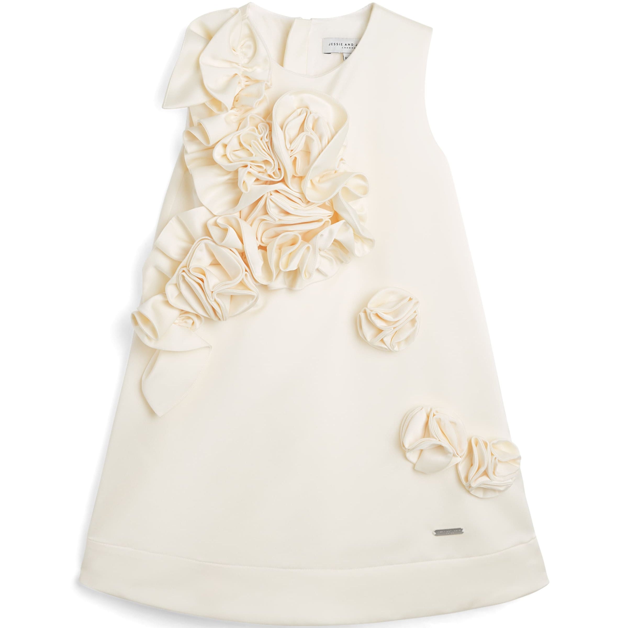 JESSIE AND JAMES Ivory Appliqué Sweet Pea Dress (4-14 Years)