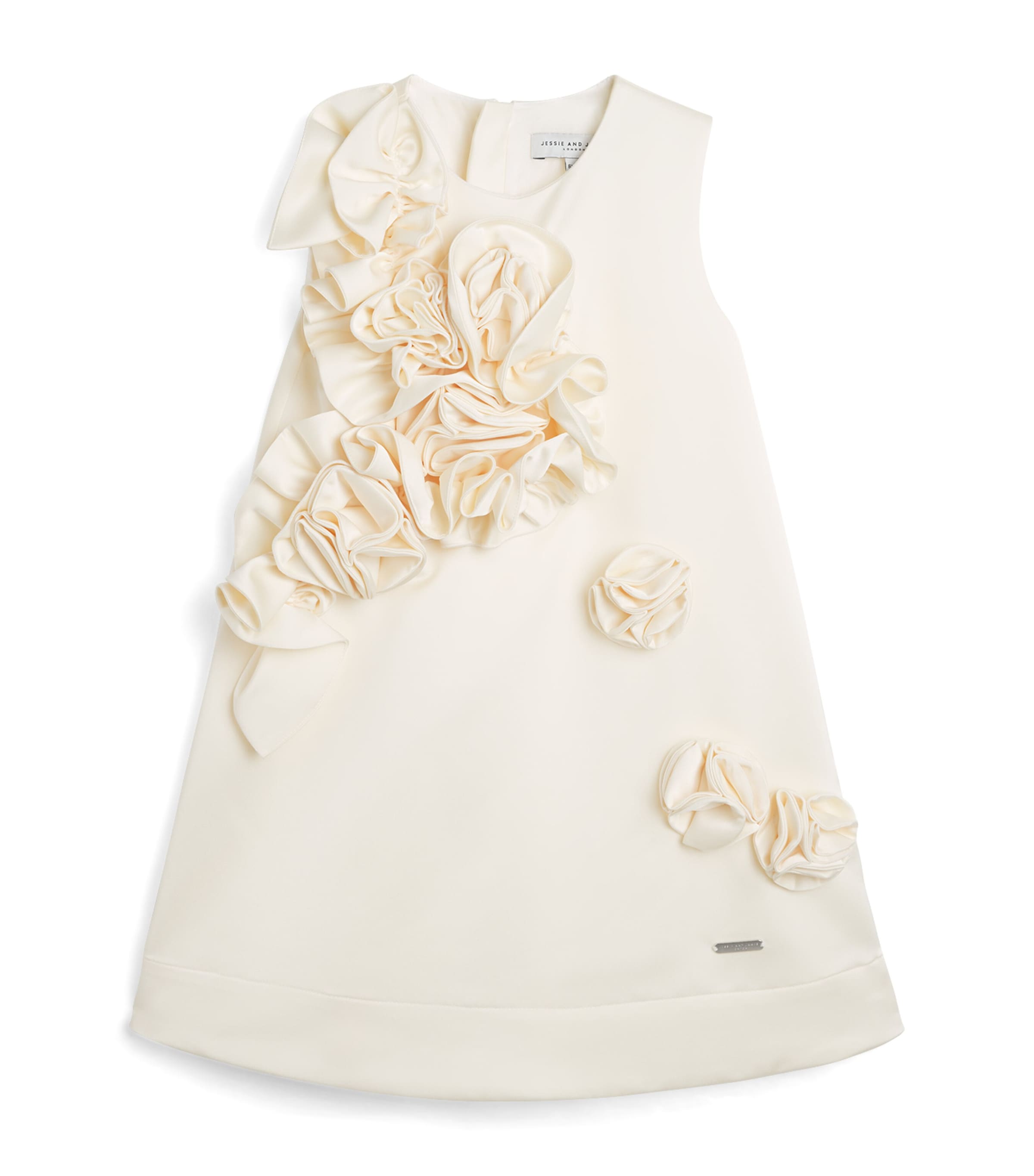JESSIE AND JAMES Ivory Appliqué Sweet Pea Dress (4-14 Years)
