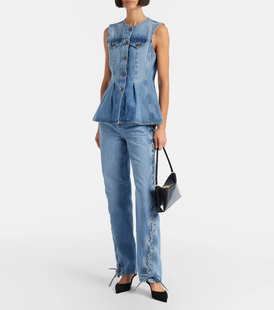 Rotate - High-rise straight jeans
