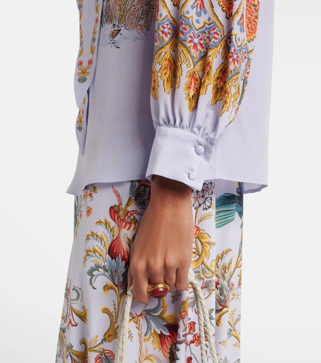 Etro - Semi-sheer jacquard blouse