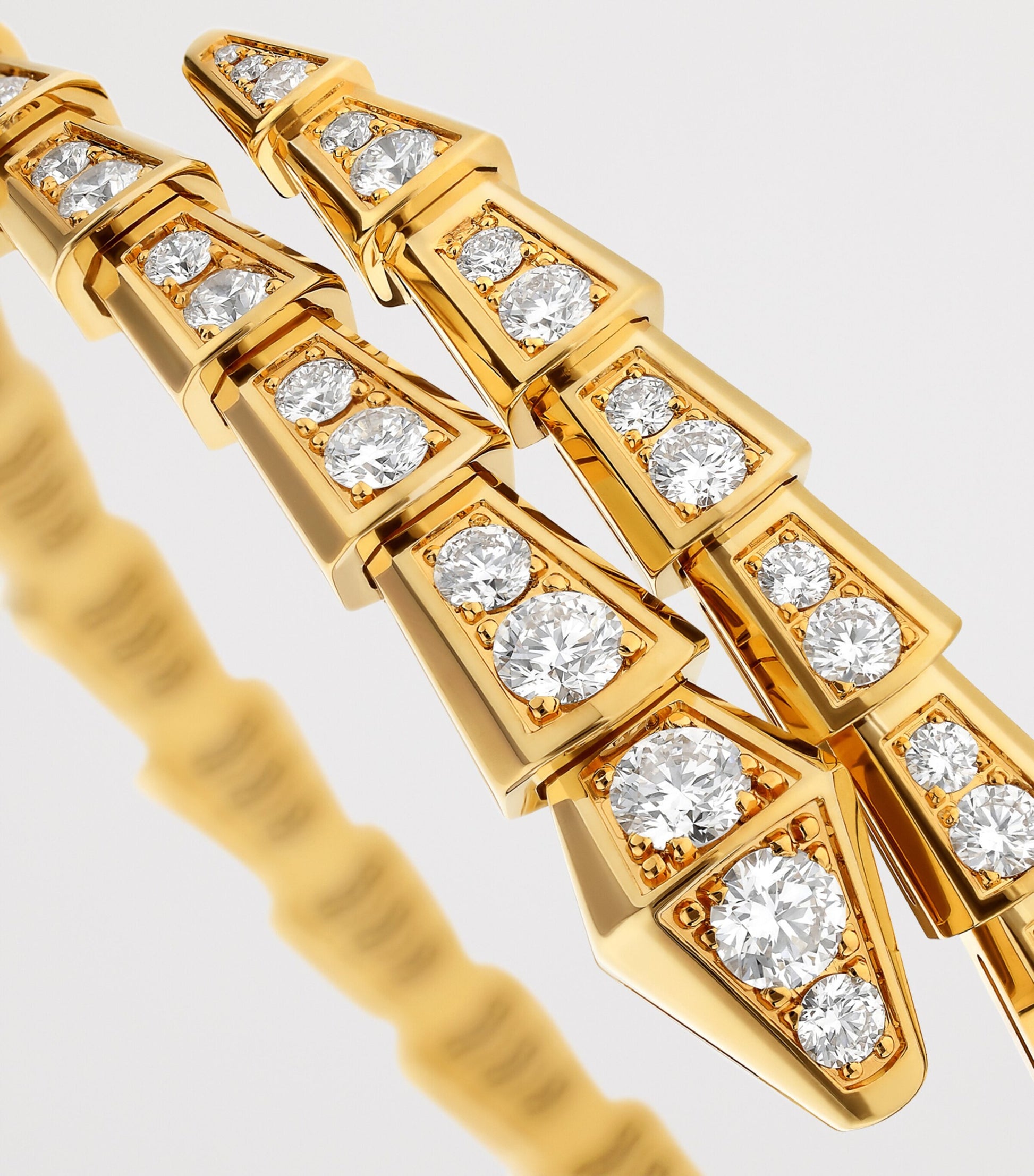 Yellow Gold and Diamond Serpenti Viper Bracelet