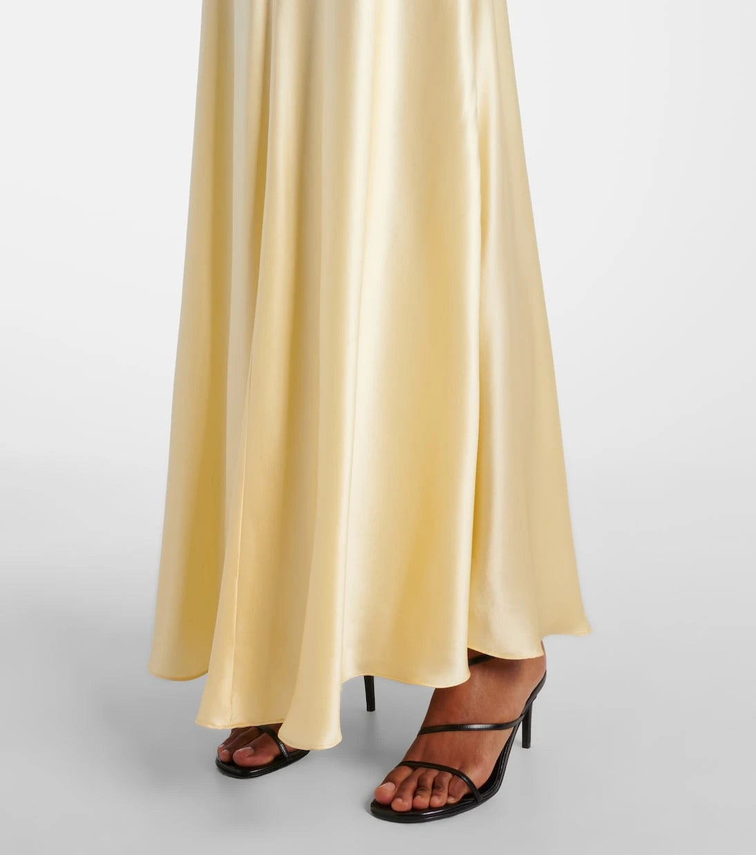 Rodarte - Lace-trimmed silk charmeuse gown