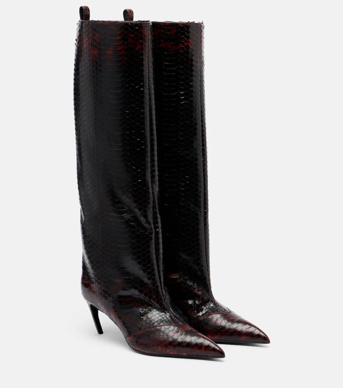 The Attico - Lea snake-effect leather knee-high boots