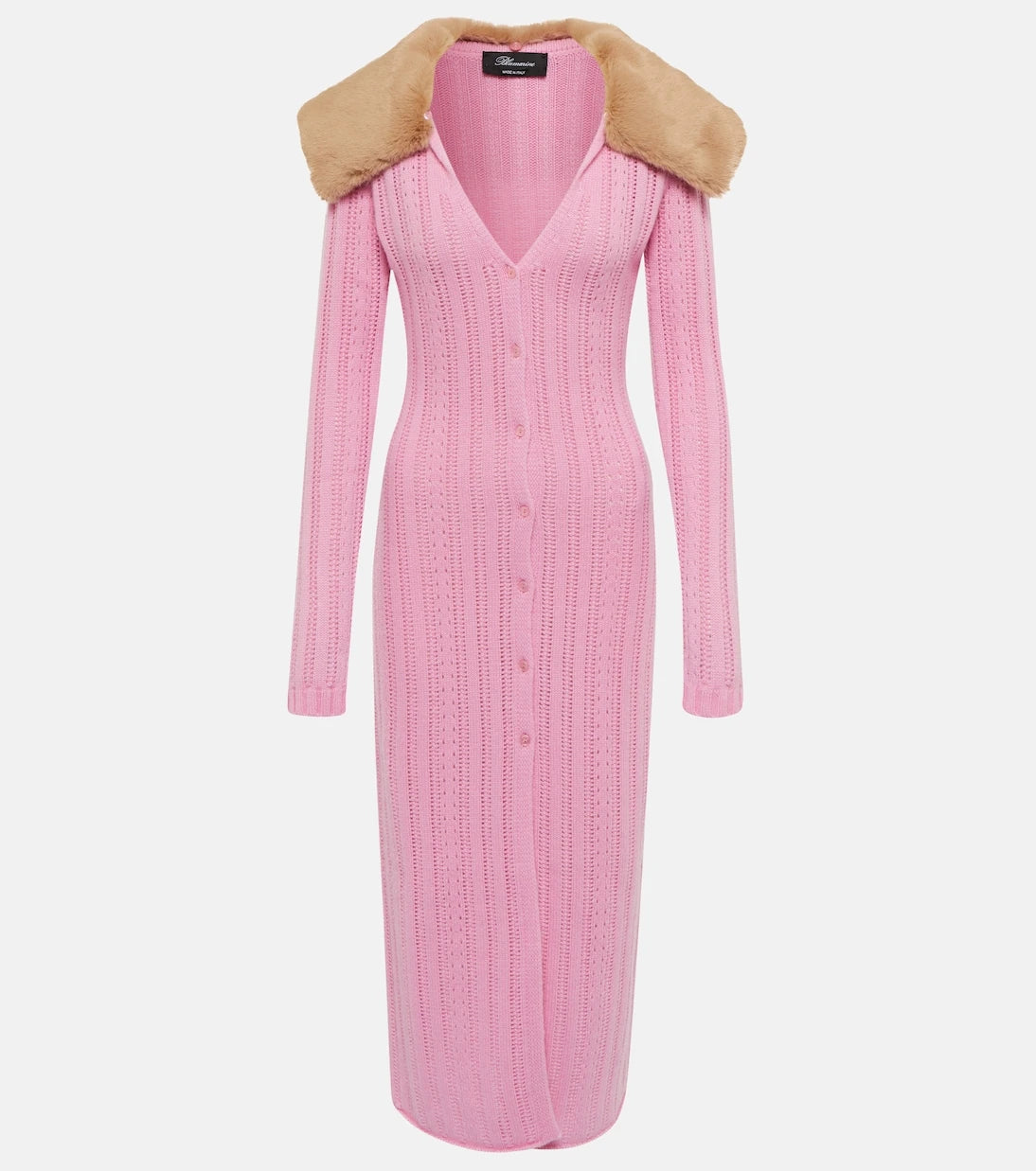 Blumarine - Pointelle wool and cashmere cardigan