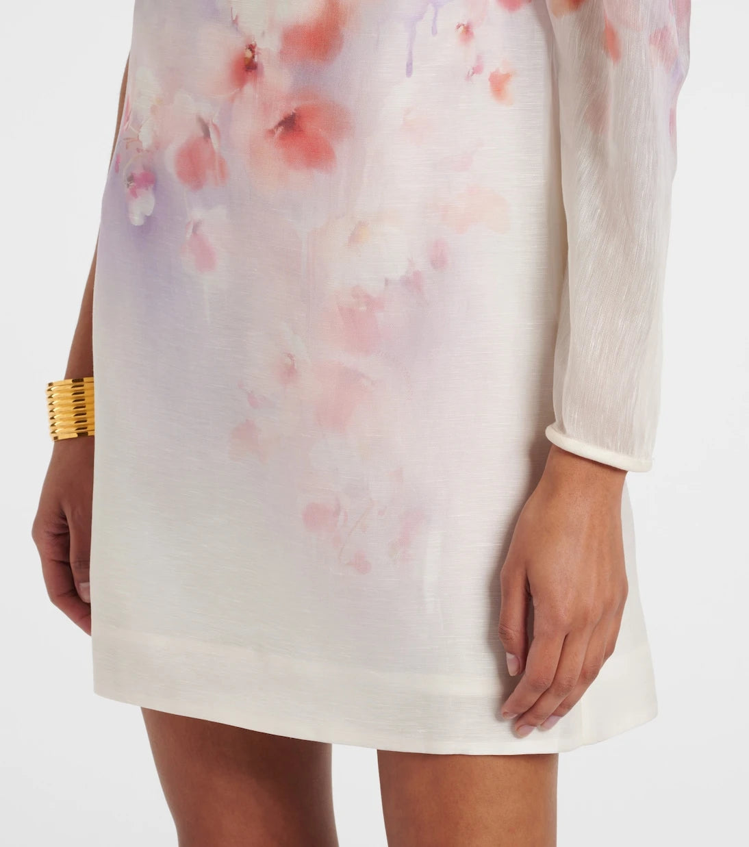 Zimmermann - Scarlet floral linen and silk minidress
