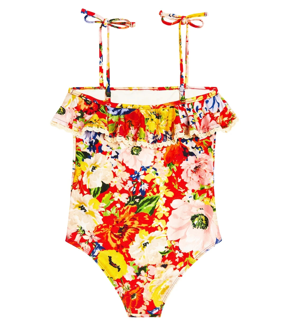 Zimmermann Kids - Alight ruffled floral swimsuit