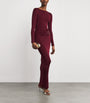 Roland Mouret Red Knit Buckle Maxi Dress