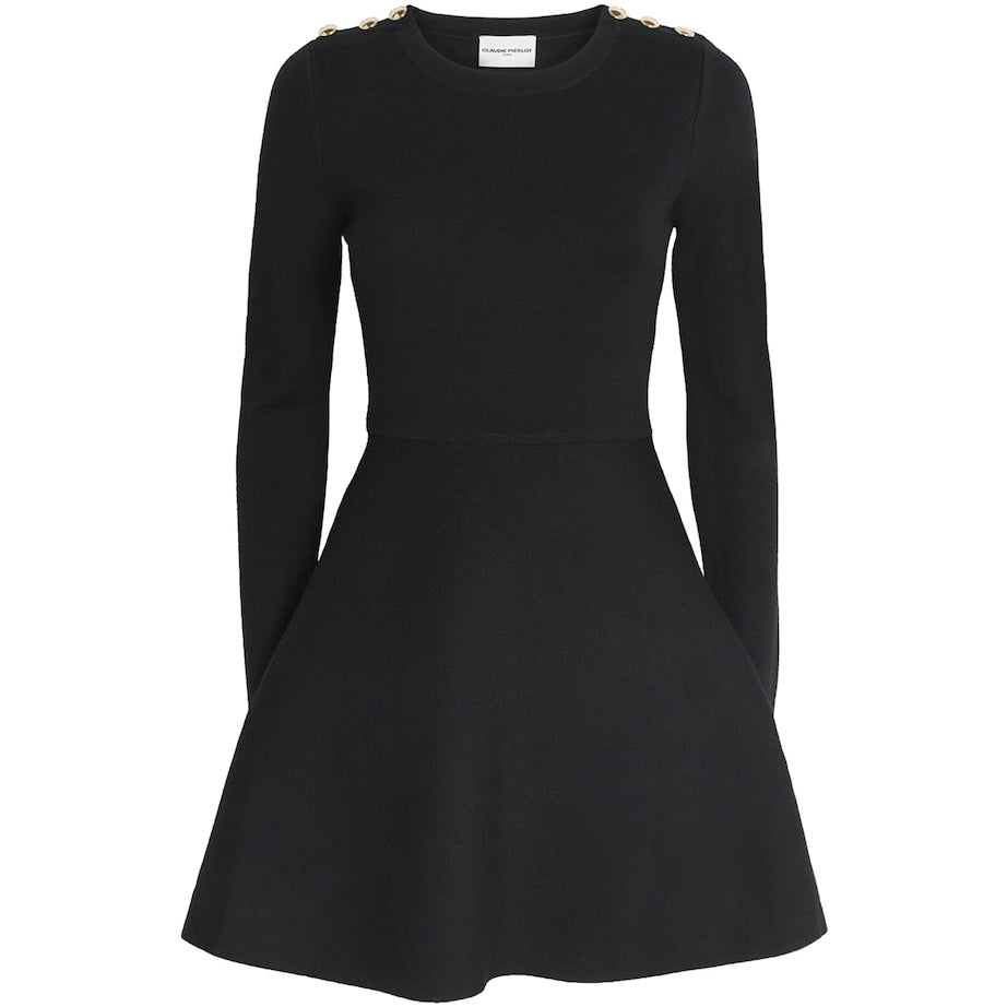 Claudie Pierlot Black Knitted Mini Dress