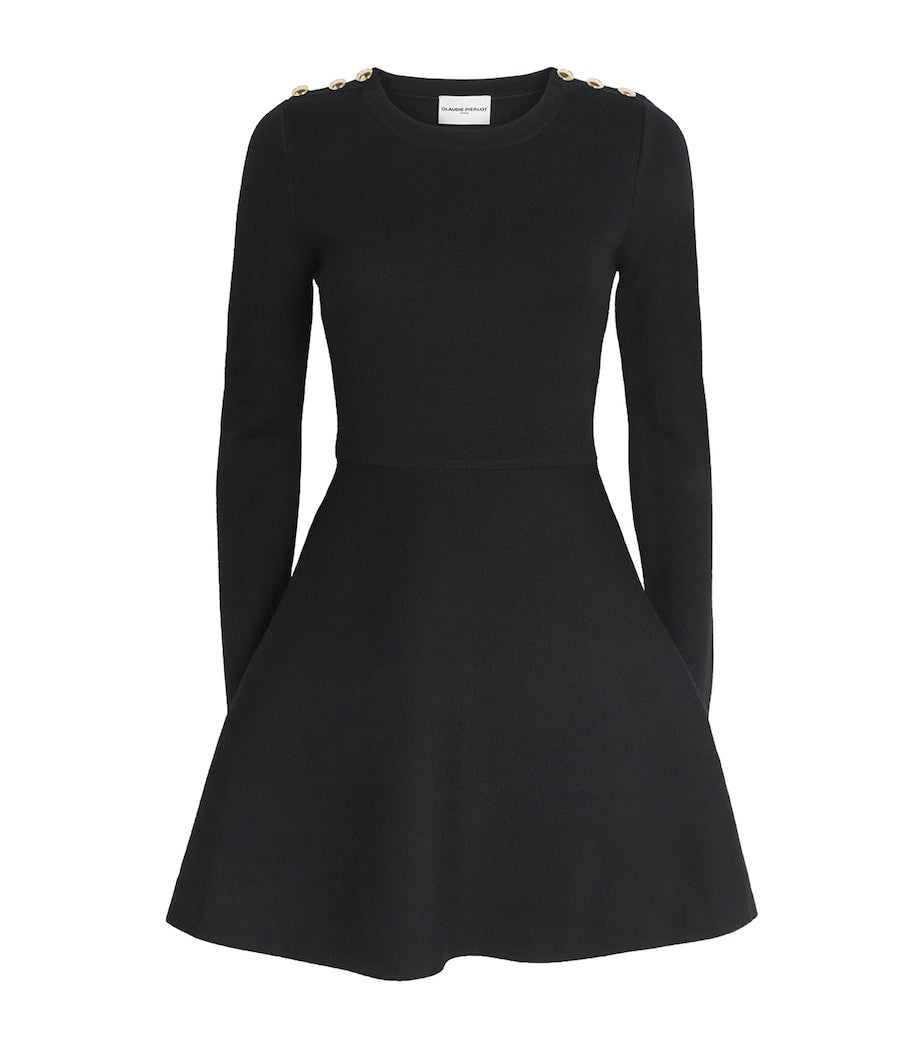 Claudie Pierlot Black Knitted Mini Dress