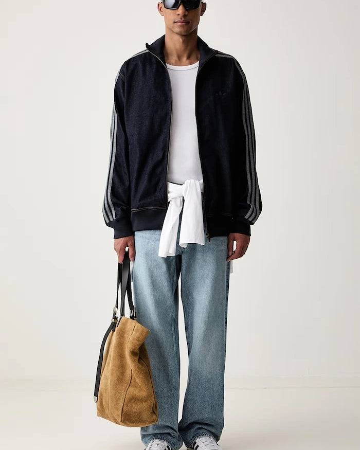 adidas Originals erkek denim ceket Firebird Adicolor Raw Denim