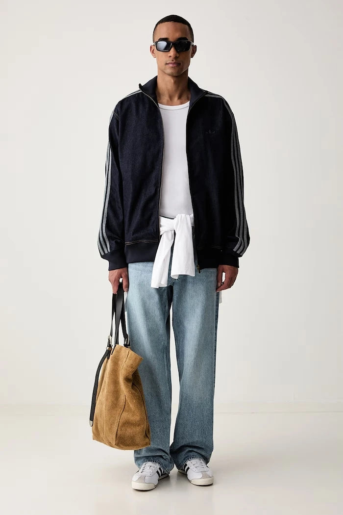 adidas Originals erkek denim ceket Firebird Adicolor Raw Denim