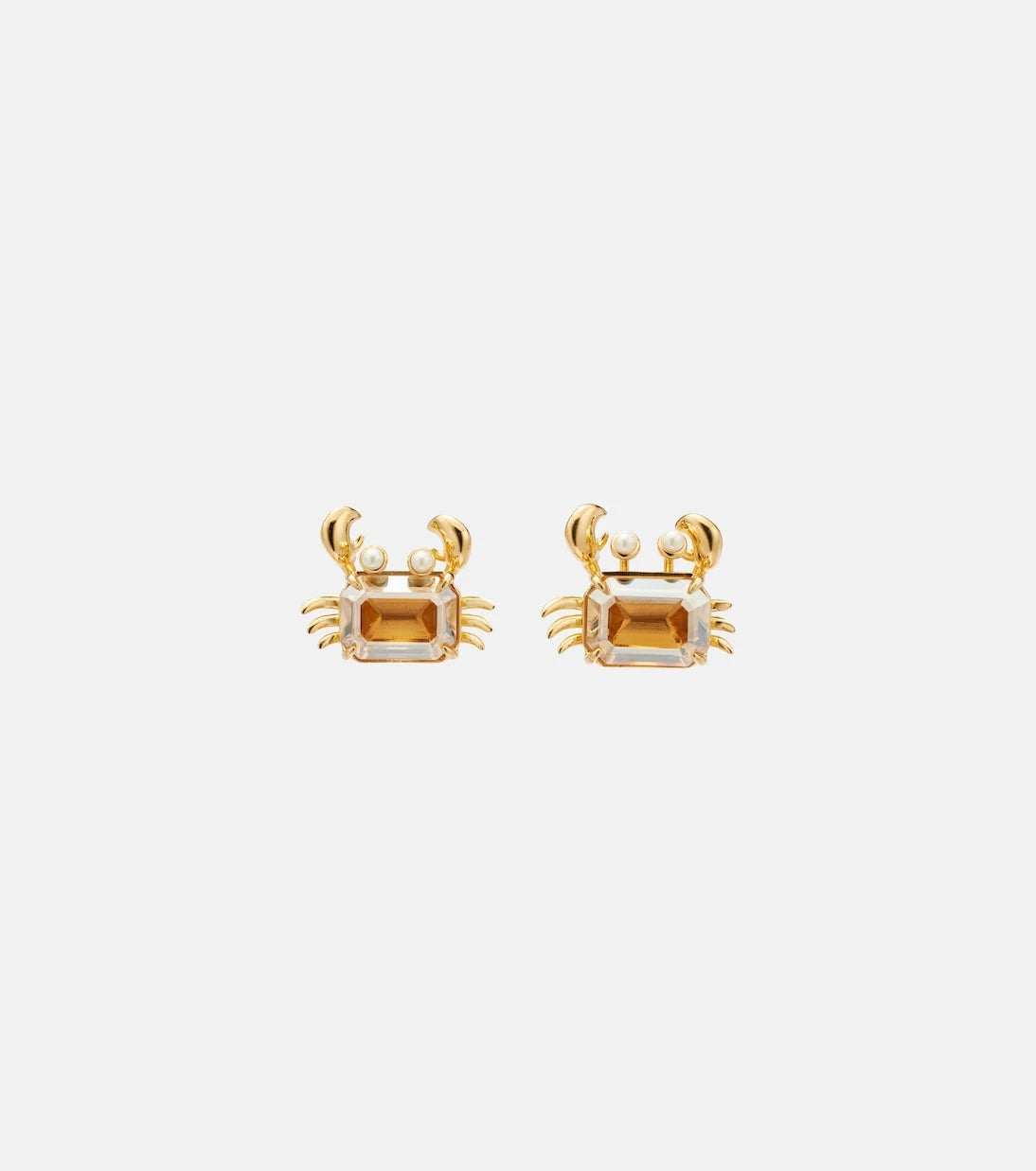 Oscar de la Renta - Crab embellished earrings