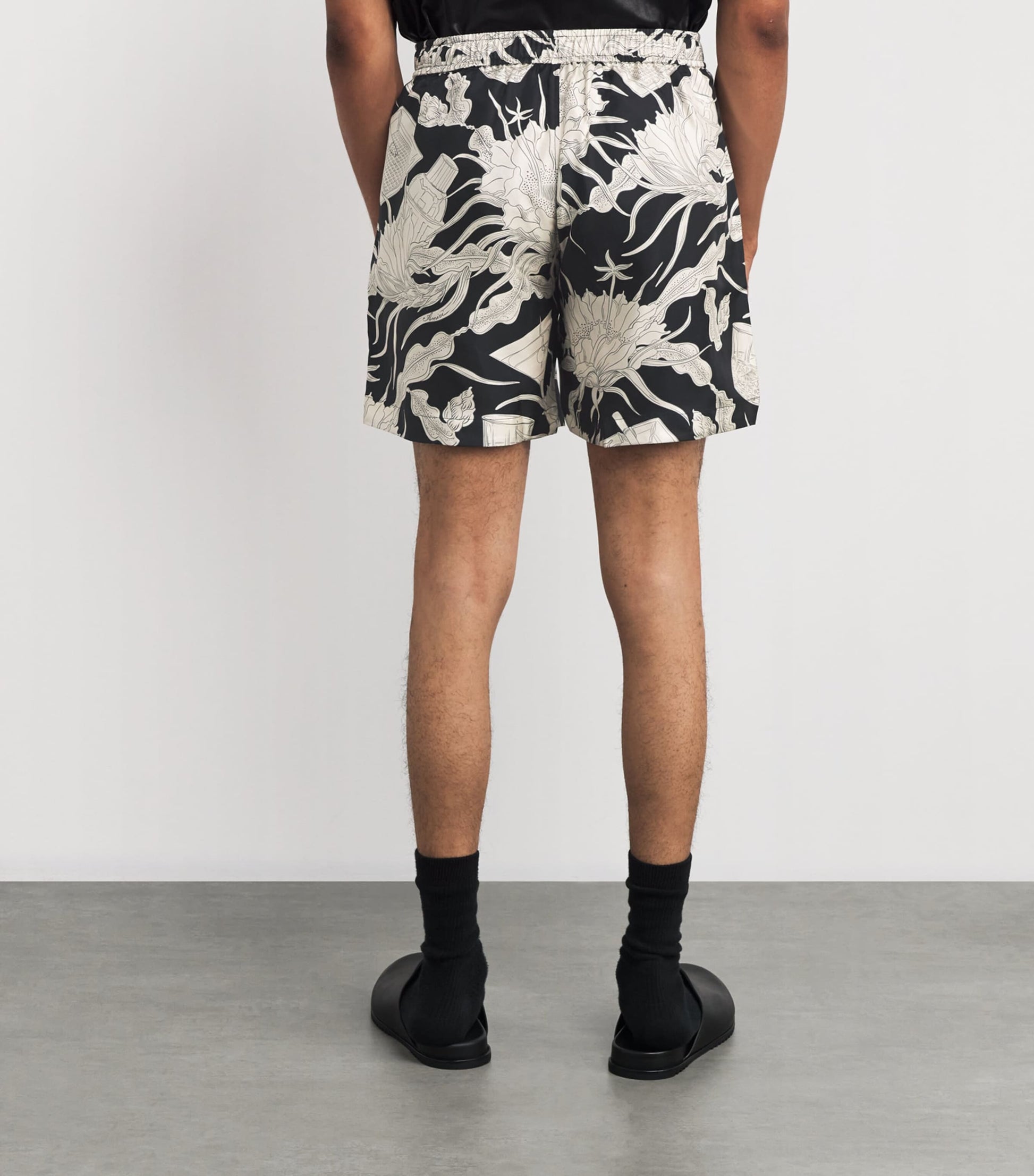 AMIRI Silk Floral Print Shorts