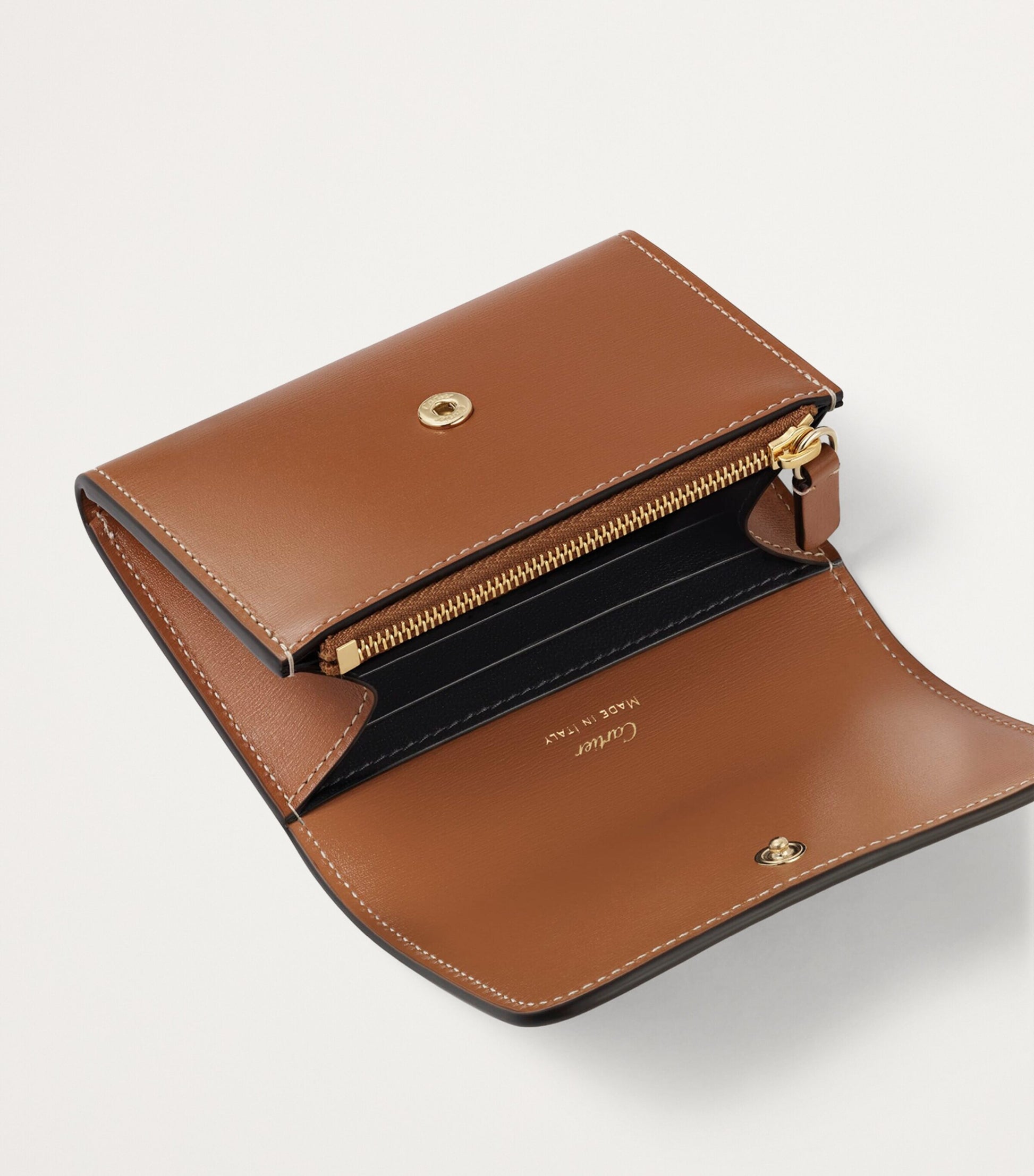 Brown Mini Leather Panthère de Cartier Wallet