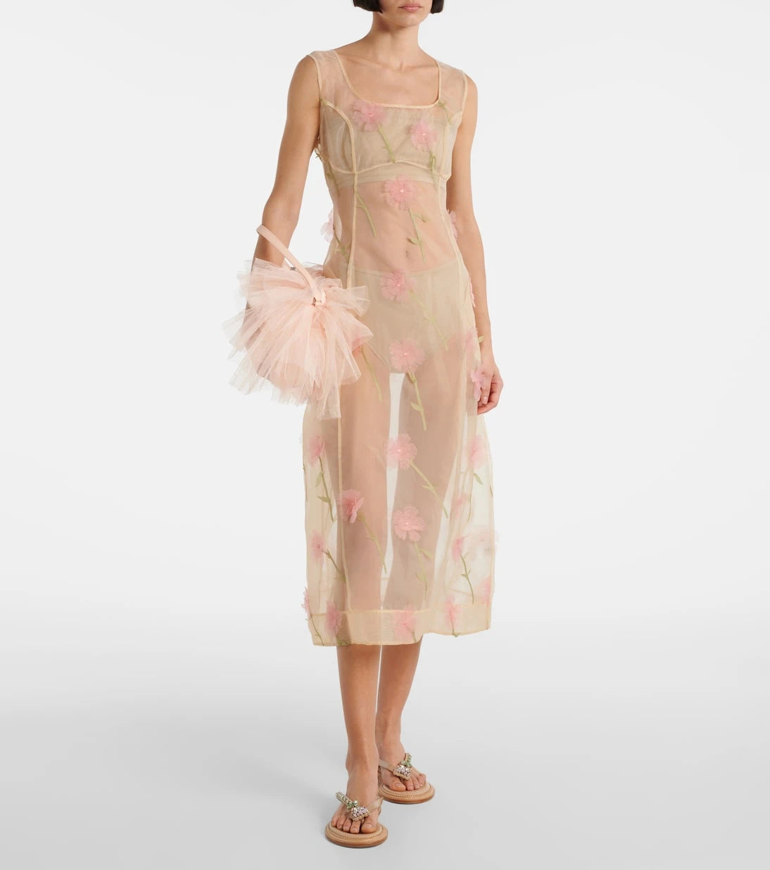 Simone Rocha - Embellished leather thong sandals