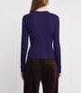 Vince Purple Ribbed Henley Top