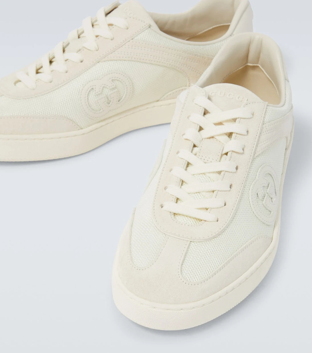 Gucci - G75 suede and canvas sneakers