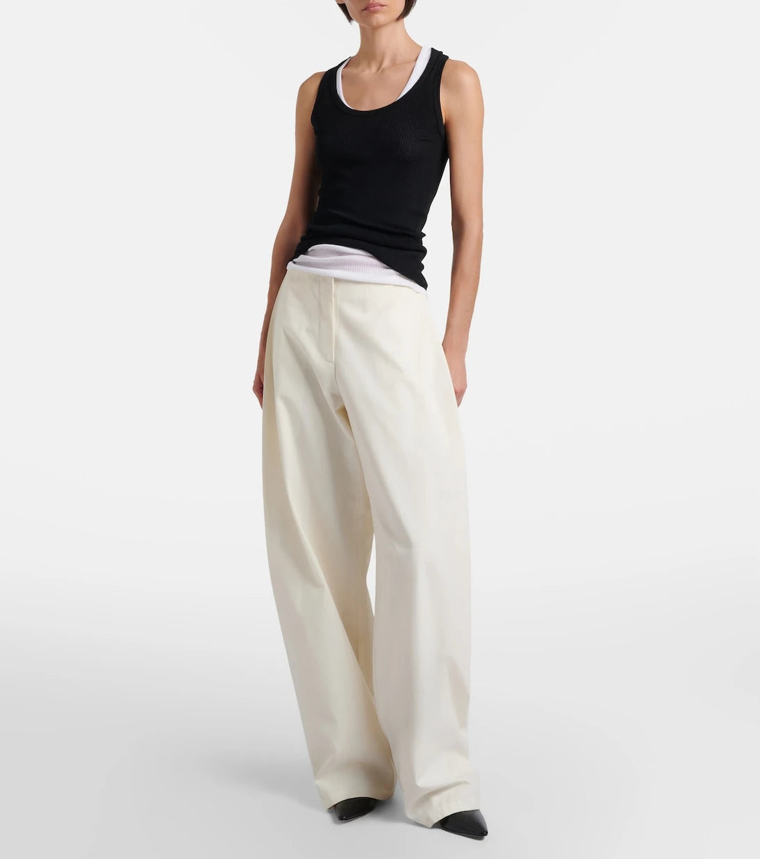 The Row - Galileo cotton and silk barrel-leg pants