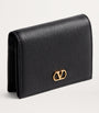 Valentino Garavani Black Leather French Flap Wallet
