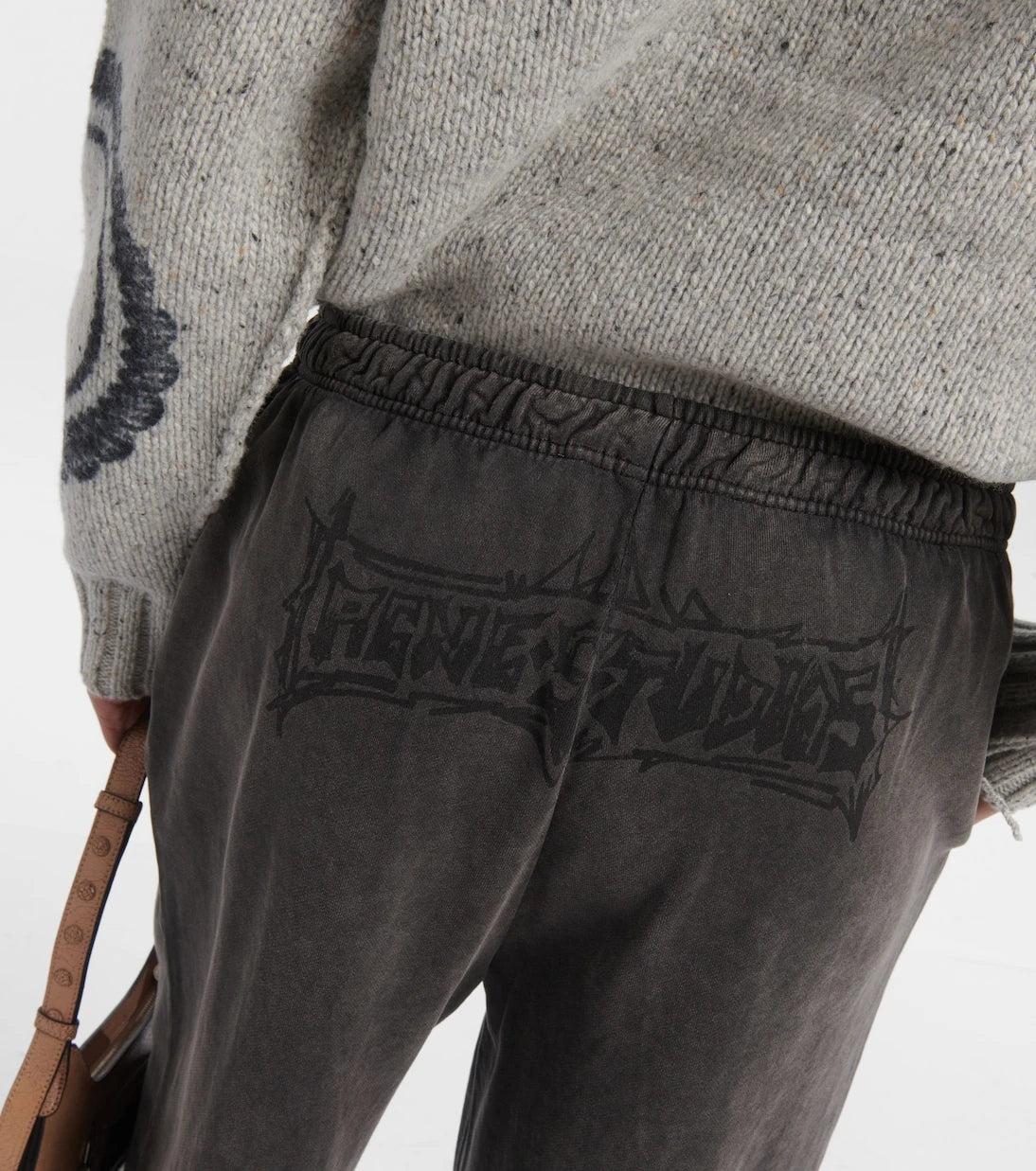 Acne Studios - بنطال Felin قطني بقصة أرجل واسعة