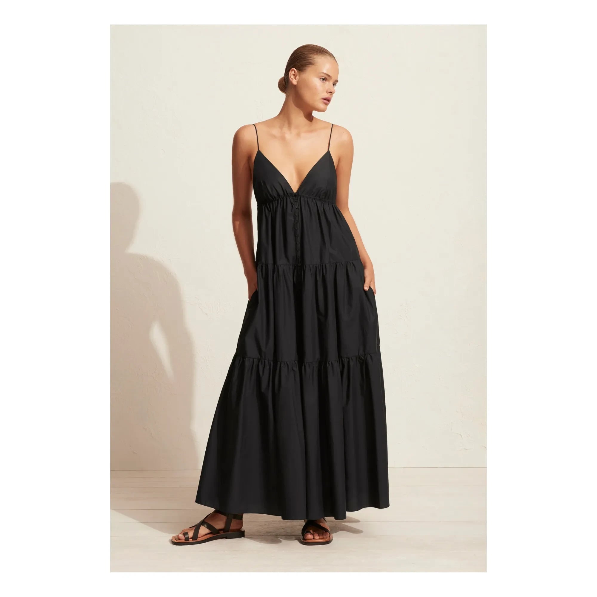 Matteau - Triangle Tiered Dress | Black