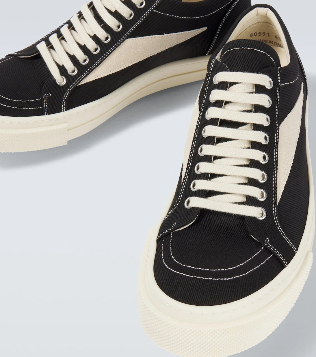 Rick Owens - Vintage suede-trimmed canvas sneakers