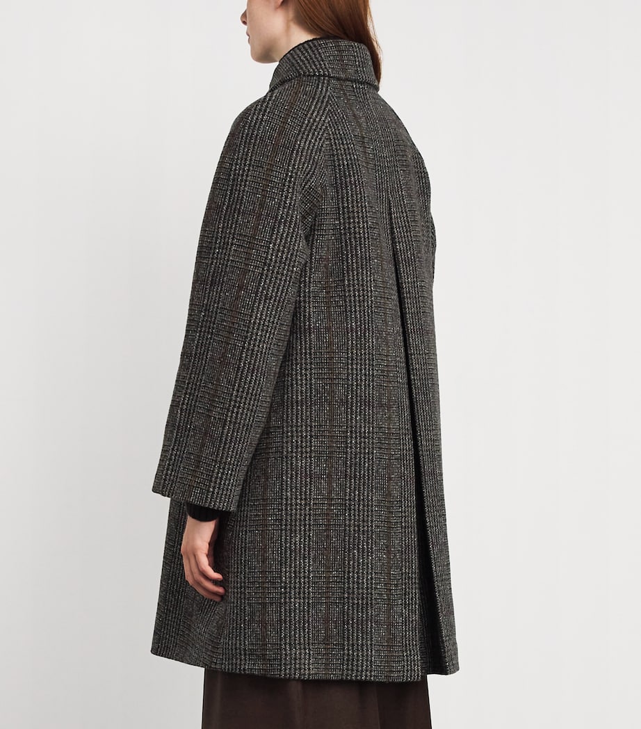 Weekend Max Mara Brown Prince of Wales Check Coat