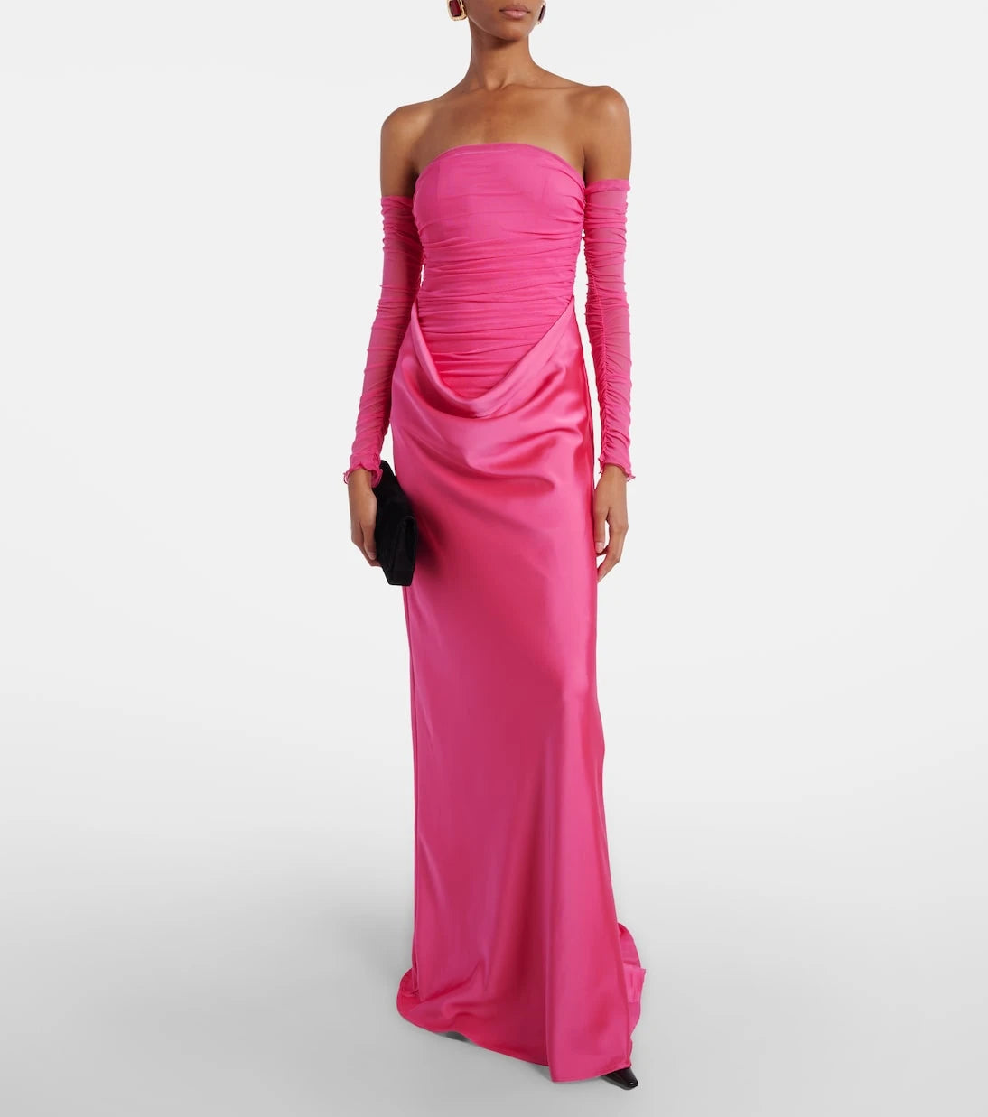 Rotate - Draped ruched gown
