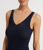 Navy Woolen Silk Tank Top