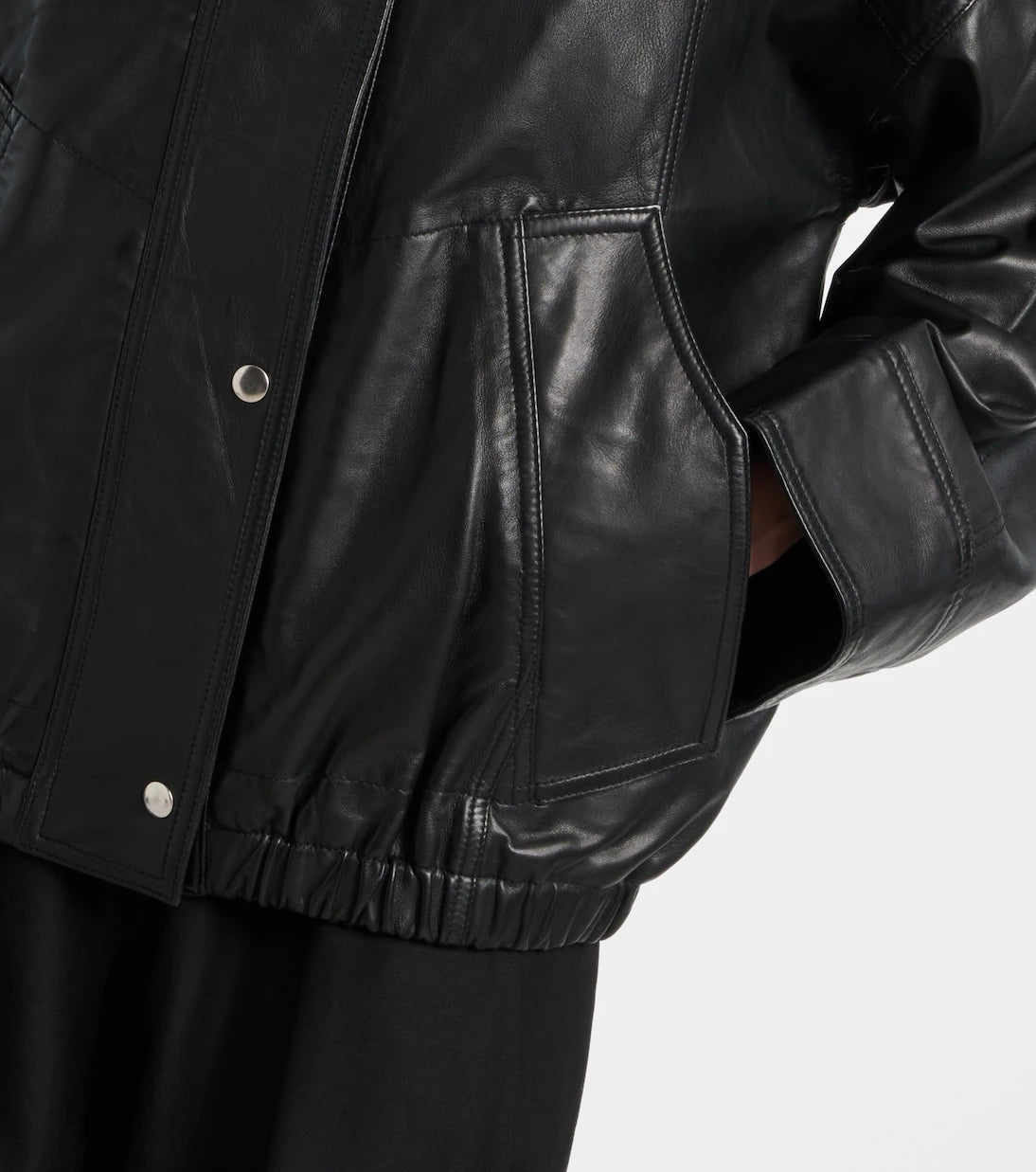 Róhe - Leather bomber jacket