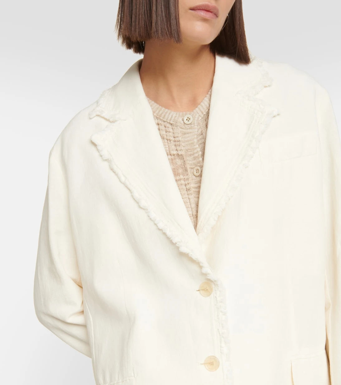 Acne Studios - سترة قطنية وكتانية