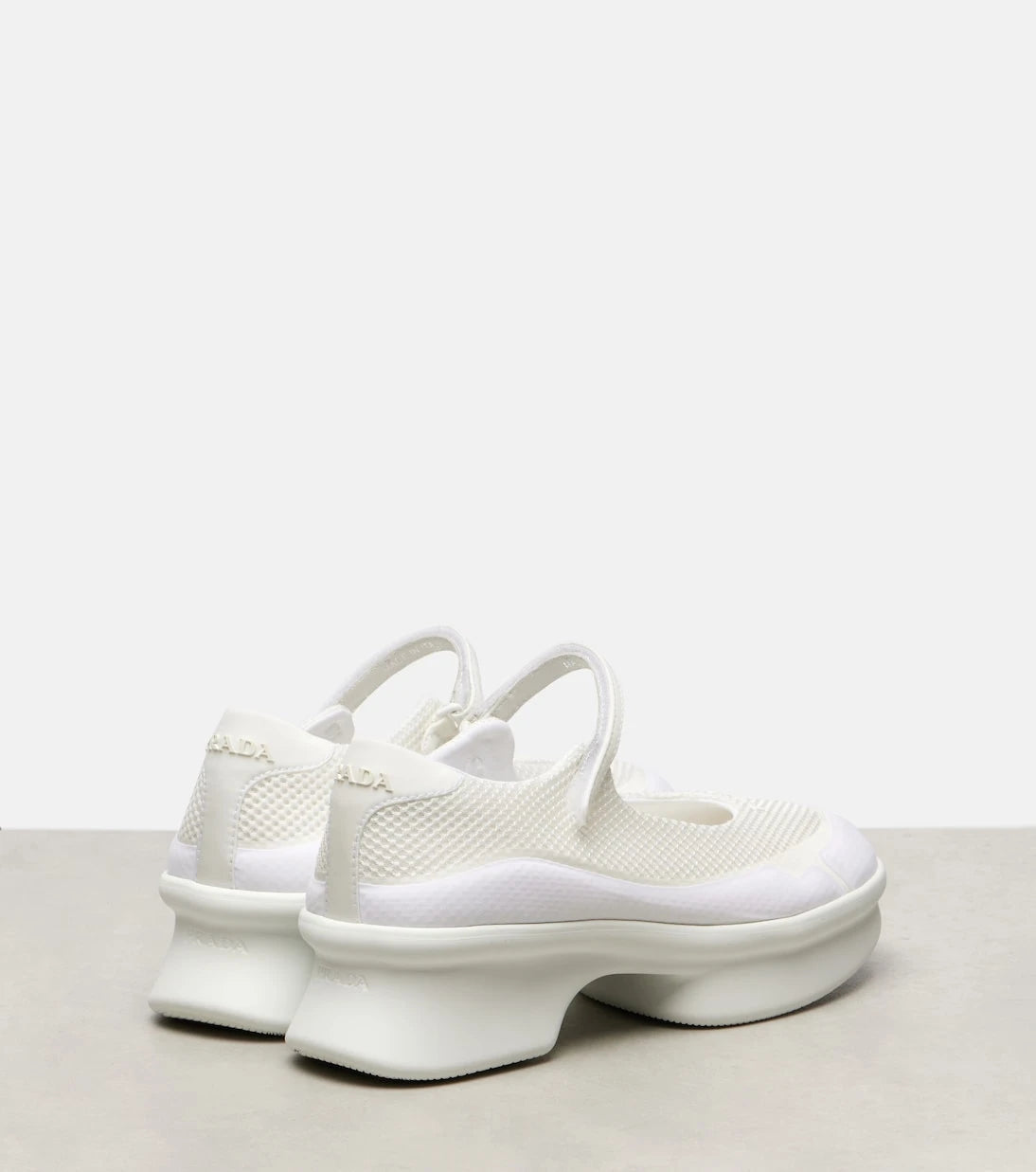 Prada - Wavy mesh Mary Jane flats