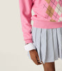 Pink Cashmere Zip-Up Polo Sweater